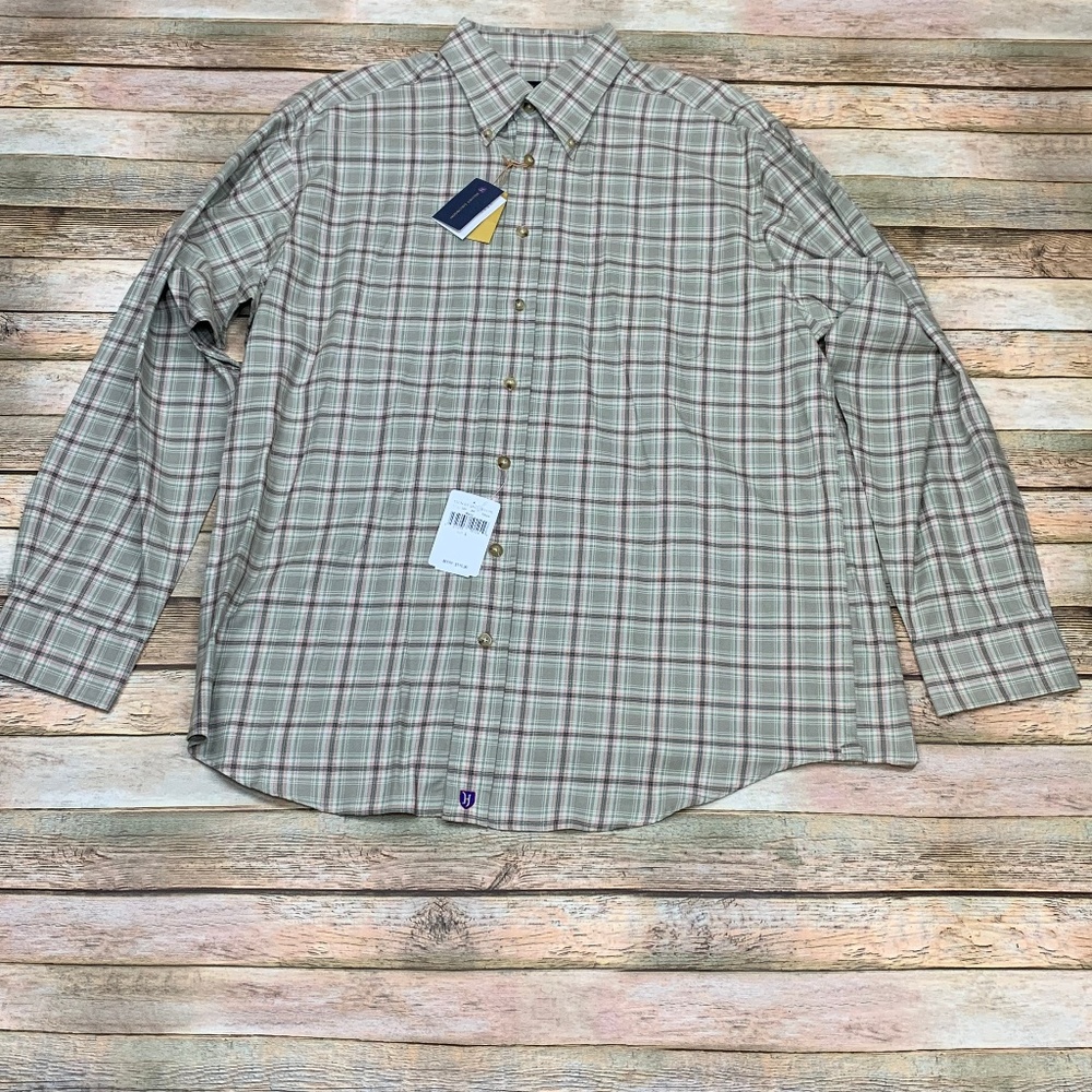 NWT Henry Jacobson Martin Dress Shirt Taupe Large